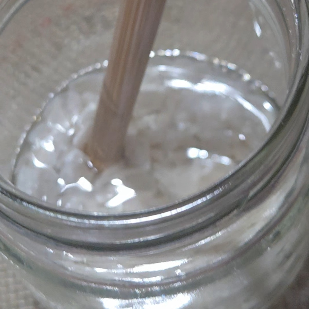 Stir dehydrated starter in water