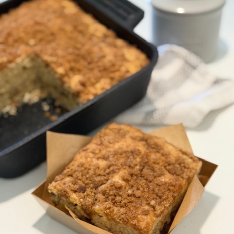 Father's Day - Organic Sourdough Coffee Cake - Whole 8 x 8 Cake
