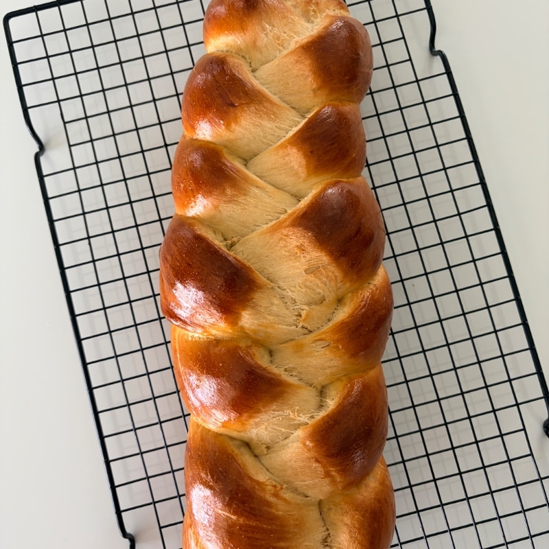 Photo of One Braided Challah Bread