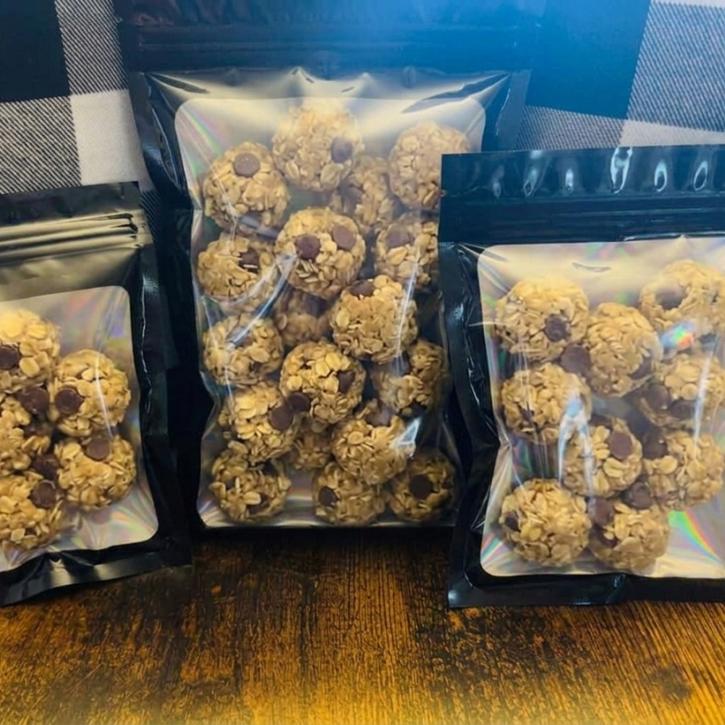 Photo of Sourdough Oatmeal Chocolate Chip Cookie Dough Balls