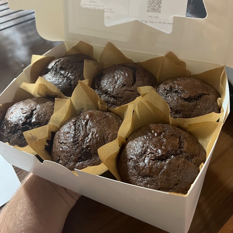 Sourdough Double Chocolate Muffins