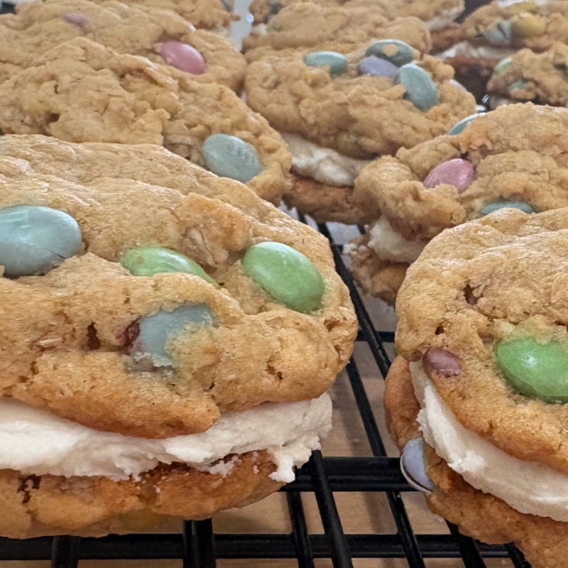 Photo of Oatmeal Chocolate Candy Sandwich Cookie