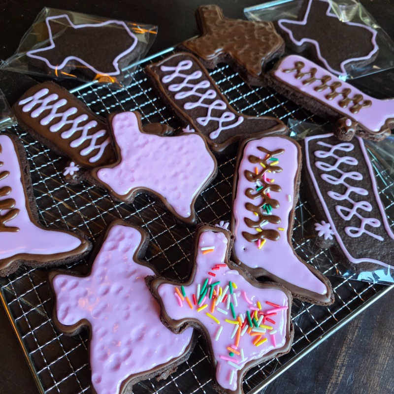 Chocolate cutout sugar cookies 