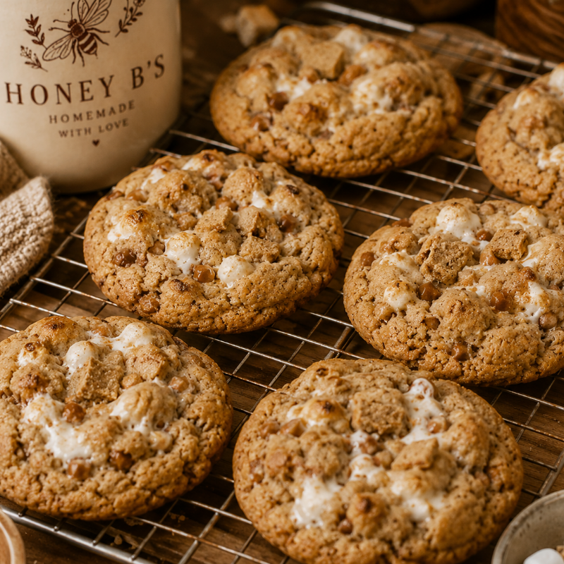 Toasted Toffee Smores cookies
