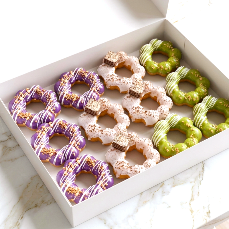 Assorted Dozen — Tea & Coffee Inspired Matcha, Tiramisu, Ube