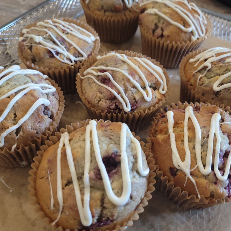 Photo of Raspberry White Chocolate Jumbo Muffin