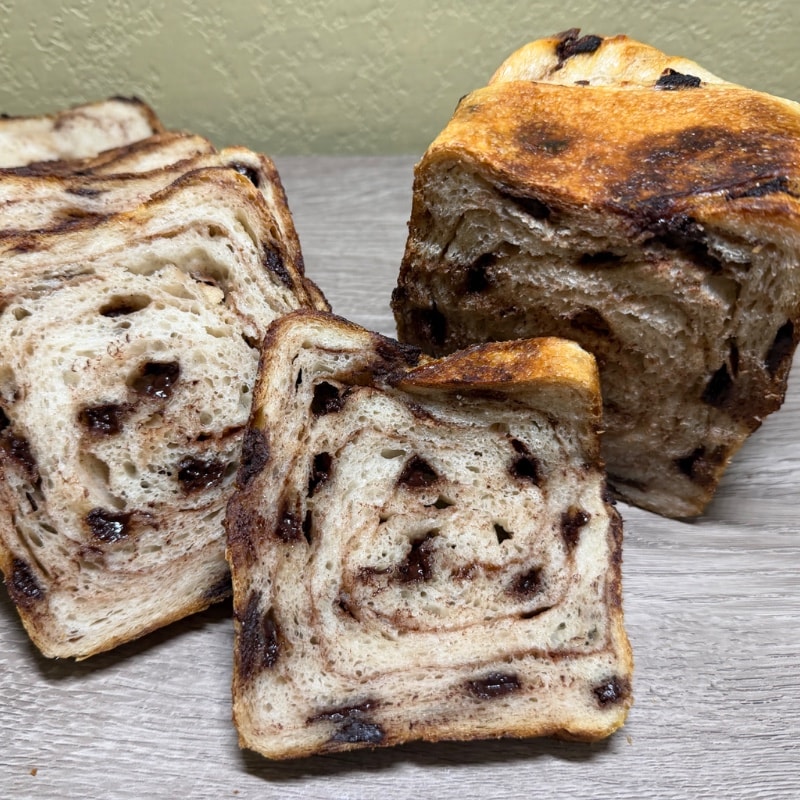 Chocolate Chip Sourdough w/ a cinnamon swirl