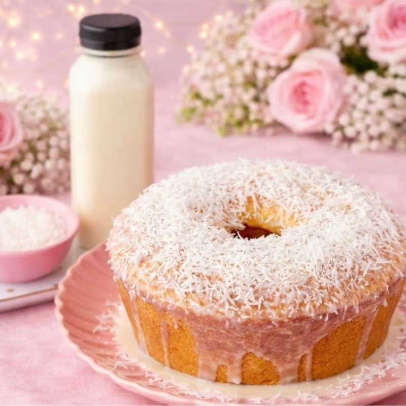 Coconut Cake with Sweet Creamy Coconut Glaze