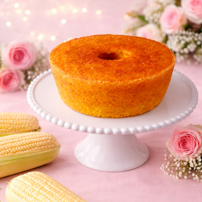 Classic Corn Cake - Served Plain or with Guava Glaze (Gluten-Free)