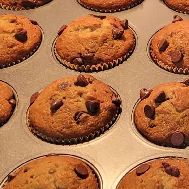 Chocolate Chip Banana Bread Muffin