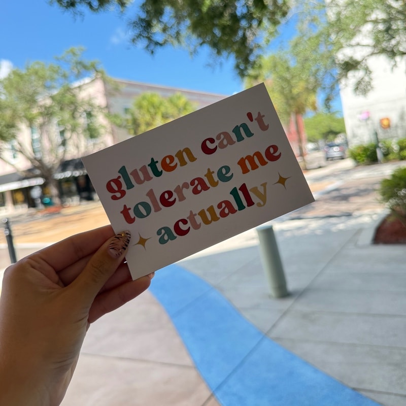 'Gluten Can't Tolerate me' 4x6 Magnet