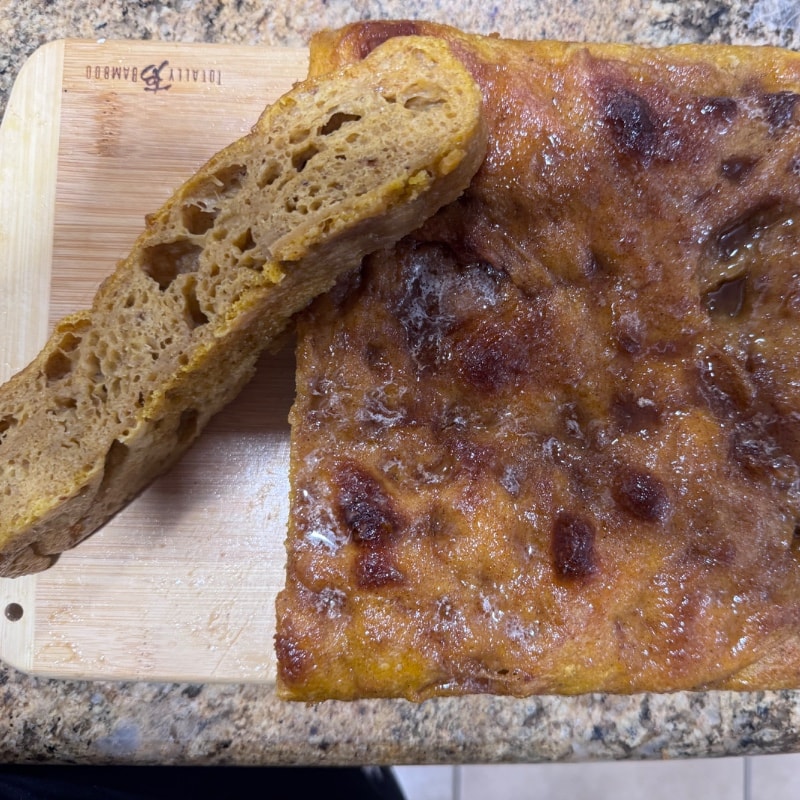 Pumpkin Brown Sugar  Sourdough Focaccia