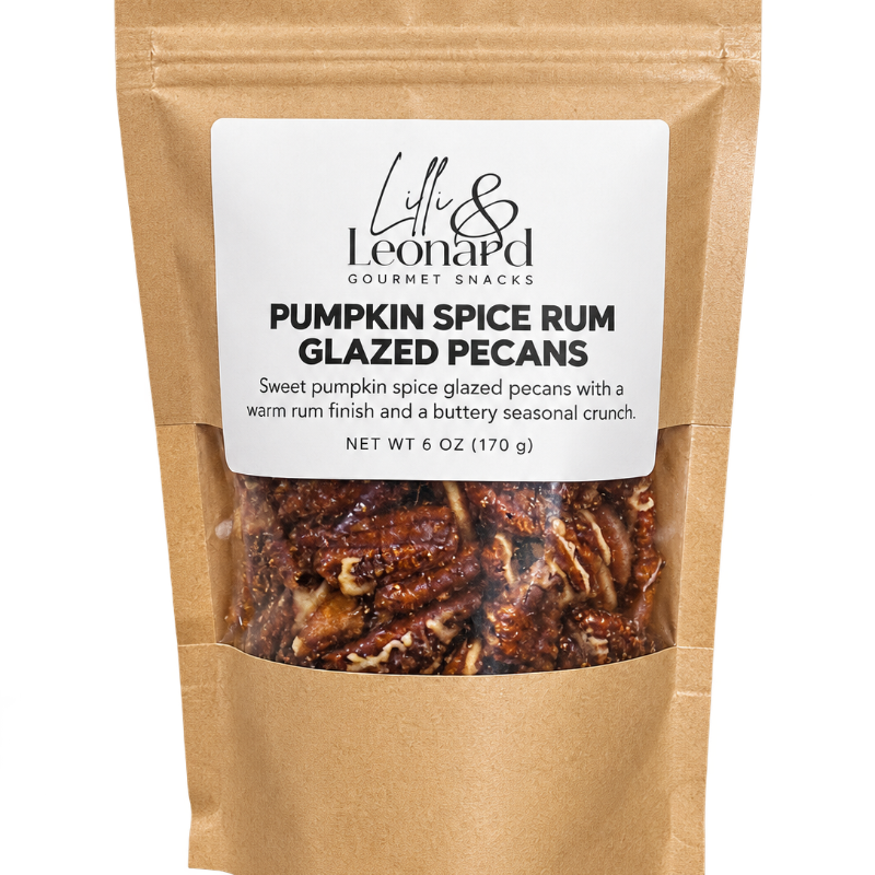 Pumpkin Spice Rum Glazed Pecans
