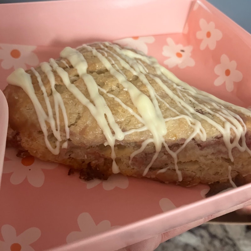 Photo of Raspberry White Chocolate Sourdough Scones