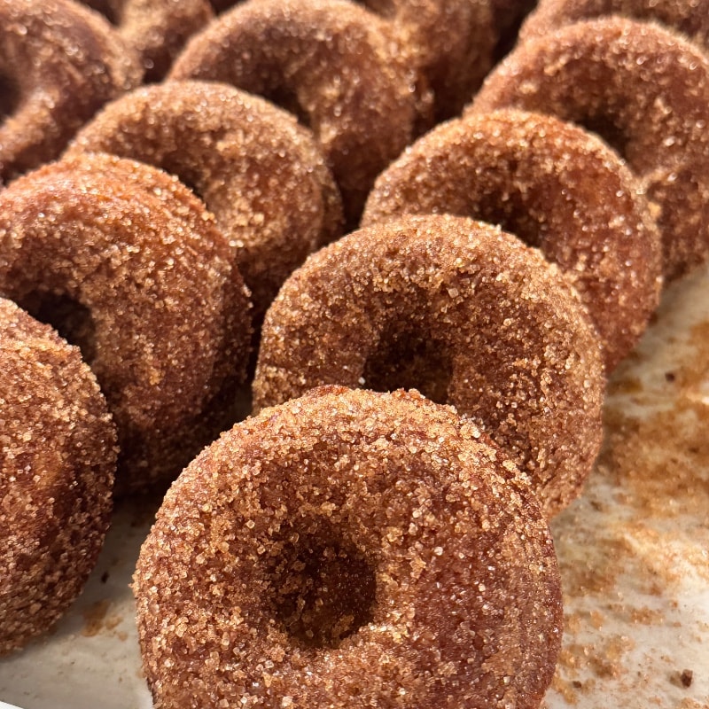 Sourdough Apple Cider Doughnuts