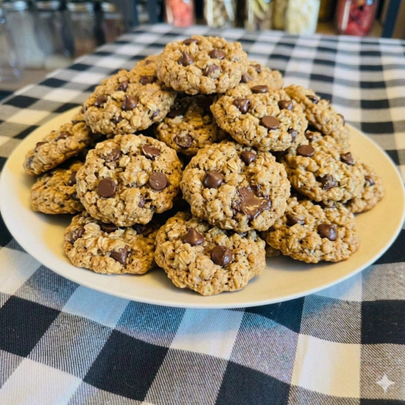 Photo of Sourdough Oatmeal Chocolate Chip Cookies
