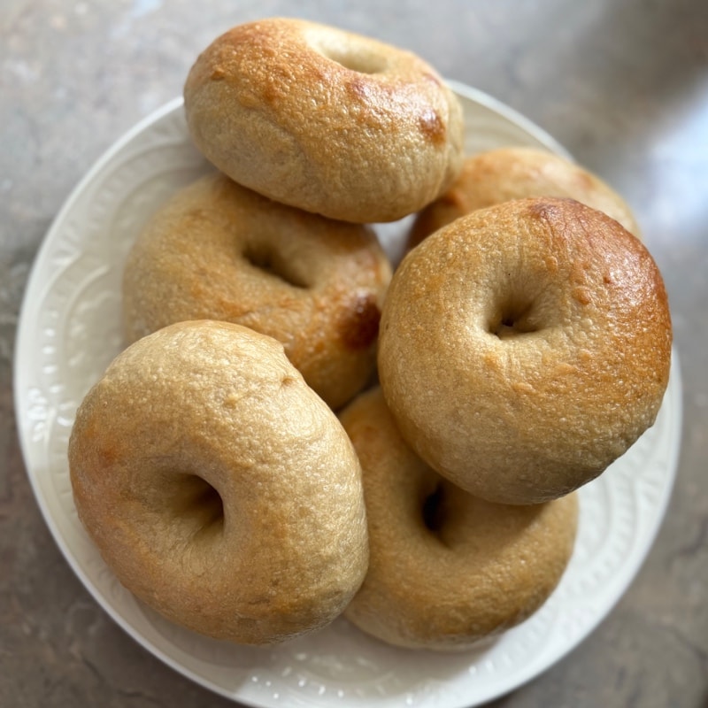 Photo of Plain Sourdough Bagels