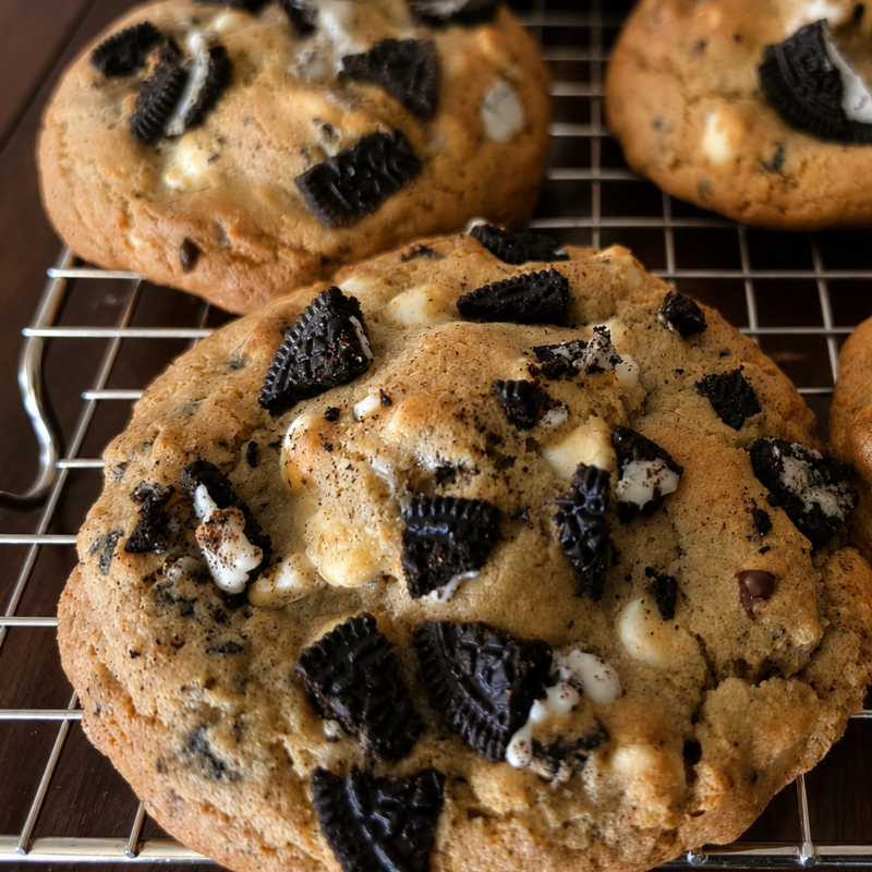 Cookies and cream oreo stuffed cookies