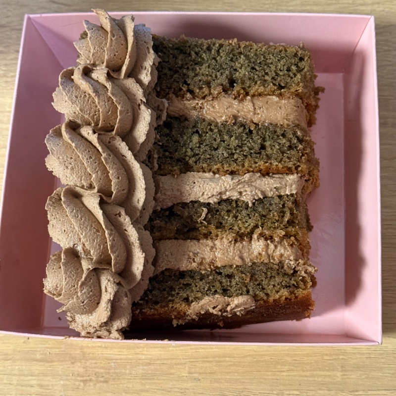 Photo of Slice of Coffee Cake with Mocha Buttercream