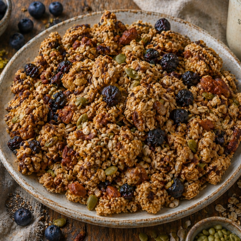 Photo of Sourdough Blueberry Almond Granola