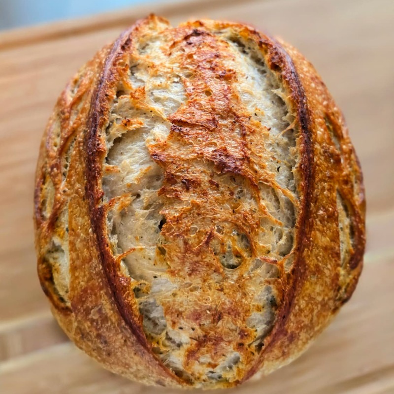 Photo of Italian Herb and Cheese Sourdough Loaf