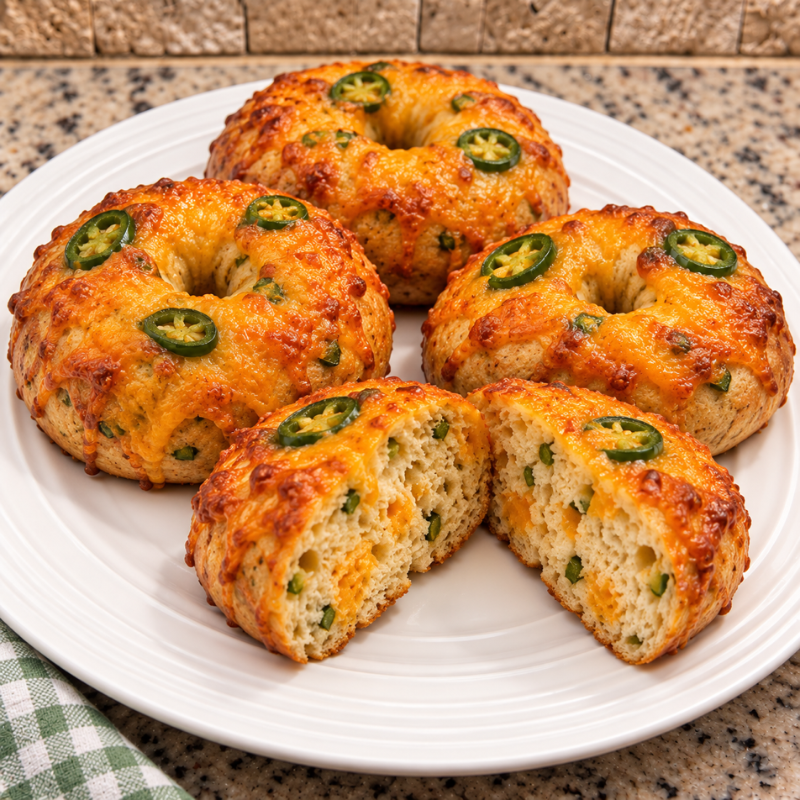 Jalapeno Cheddar Bagels