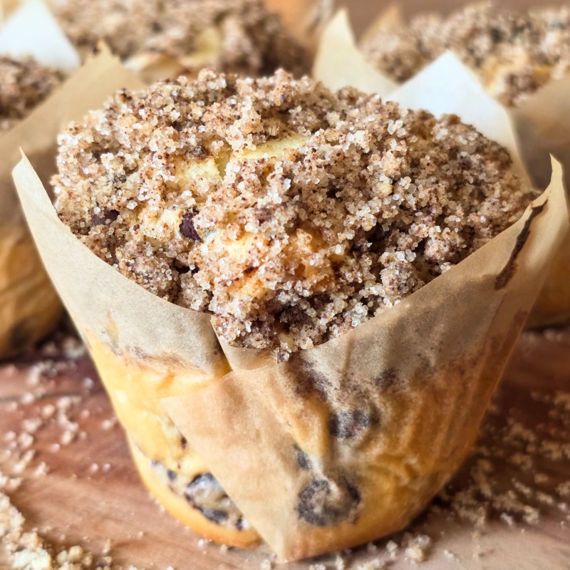 Sourdough Espresso Chocolate Chip Muffin