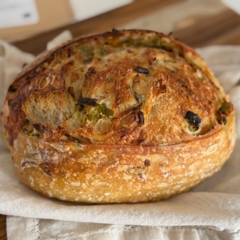 Photo of Organic Jalapeño Cheddar Sourdough Bread Loaf