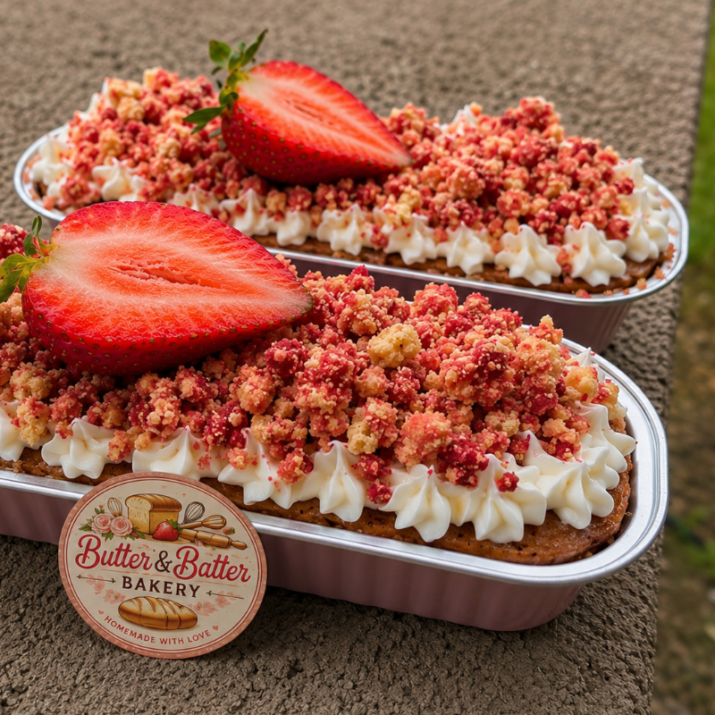 Mini Strawberry Crunch Cake