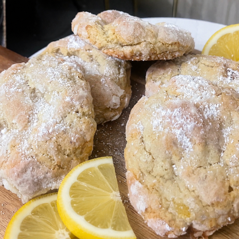Lemon crinkle Cookies