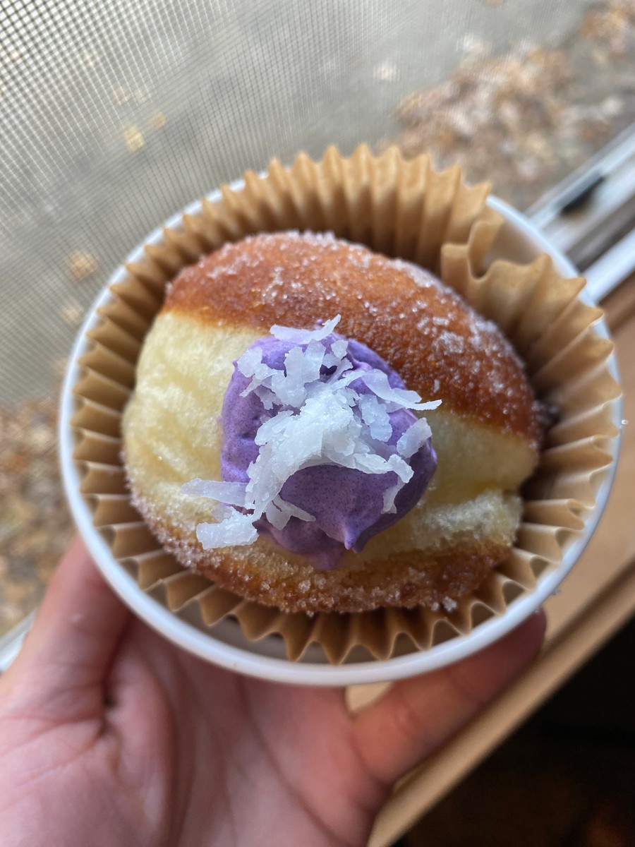 Ube - Custard creme with homemade ube jam