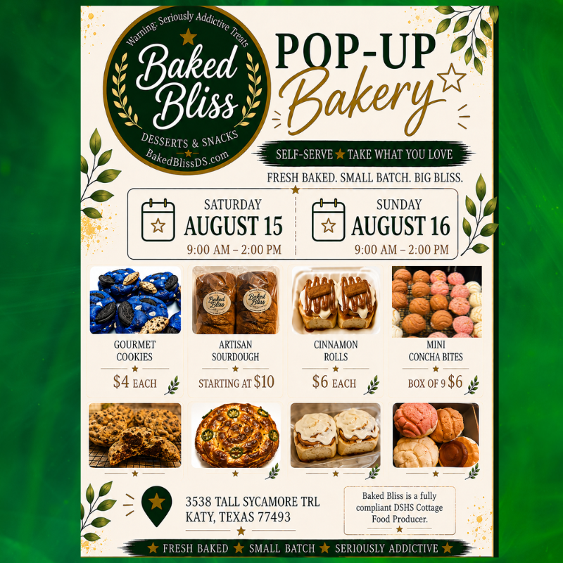 Pop-up August 15th & 16th