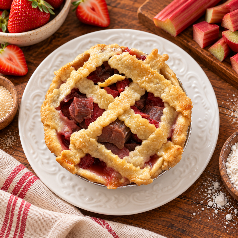 Made From Scratch Strawberry Rhubarb Pie