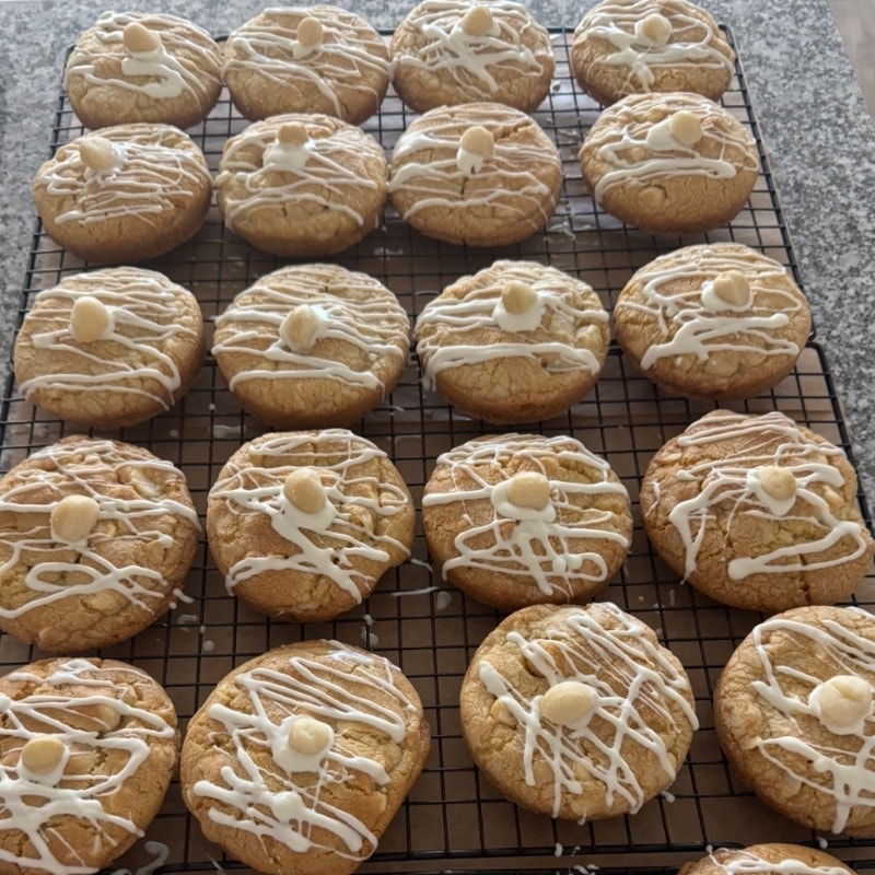 Photo of White Chocolate Macadamia Nut Cookies - Valentine’s Menu
