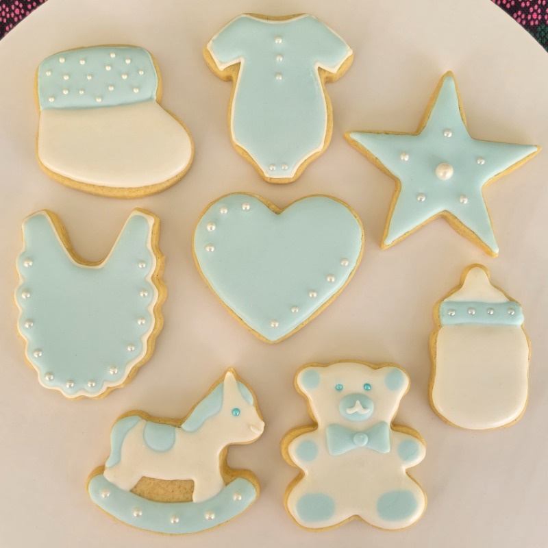 Photo of Decorated Sugar Cookies - Shower Set of 8 - Pearls