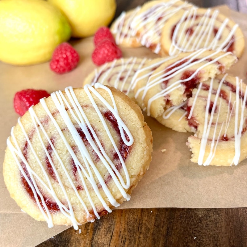 Photo of Lemon Raspberry Shortbread Swirls