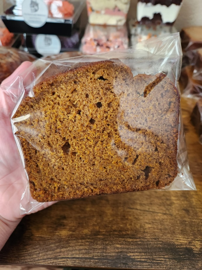 Pumpkin bread slice