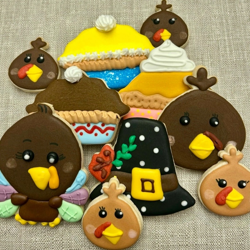 Thanksgiving Assorted Decorated Sugar Cookies