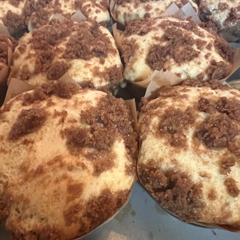Coffee Cake Sourdough Muffins