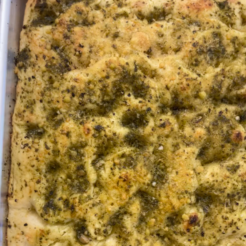 Pesto Parmesan Focaccia