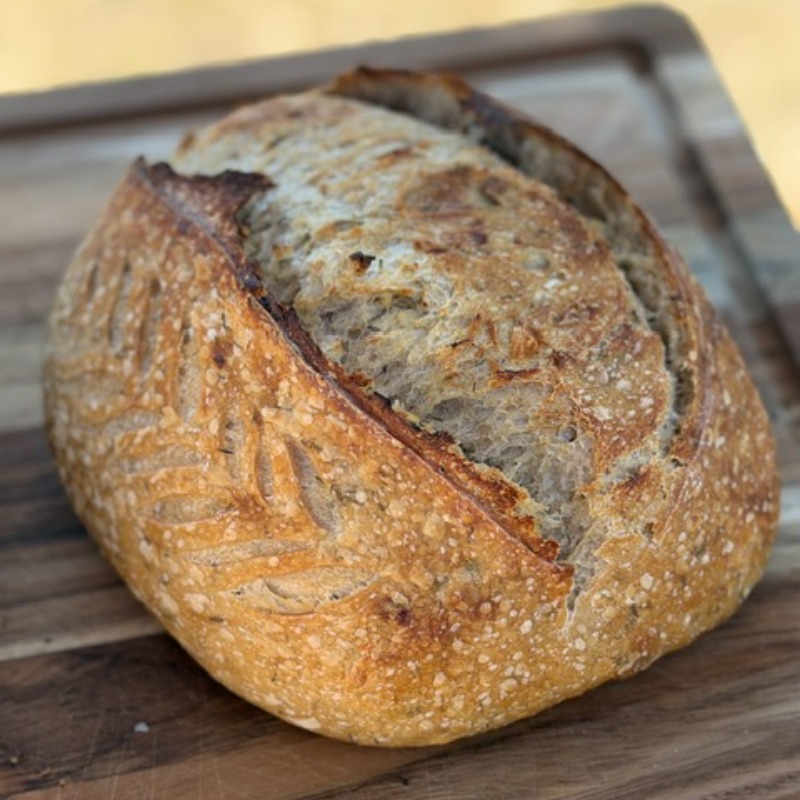 Photo of Organic Roasted Garlic & Thyme Sourdough Bread