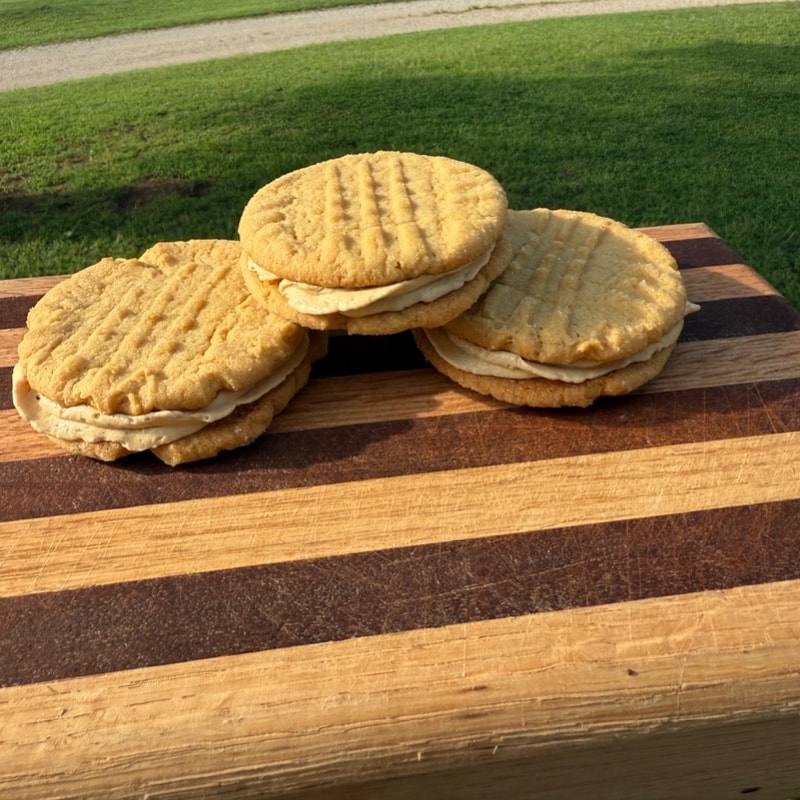 1/2 Dozen of peanut butter sandwich cookies 