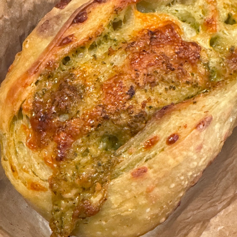 Cheesy Pesto Basil Sourdough