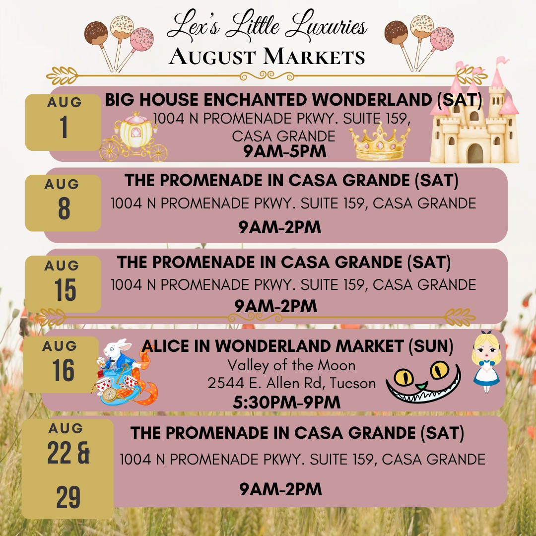 August Market Schedule