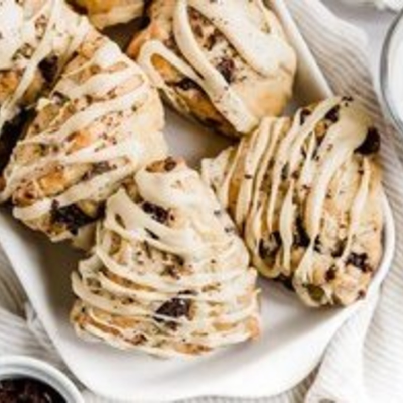 Photo of Scones - Espresso Chocolate Chip with a Maple Caramel Glaze