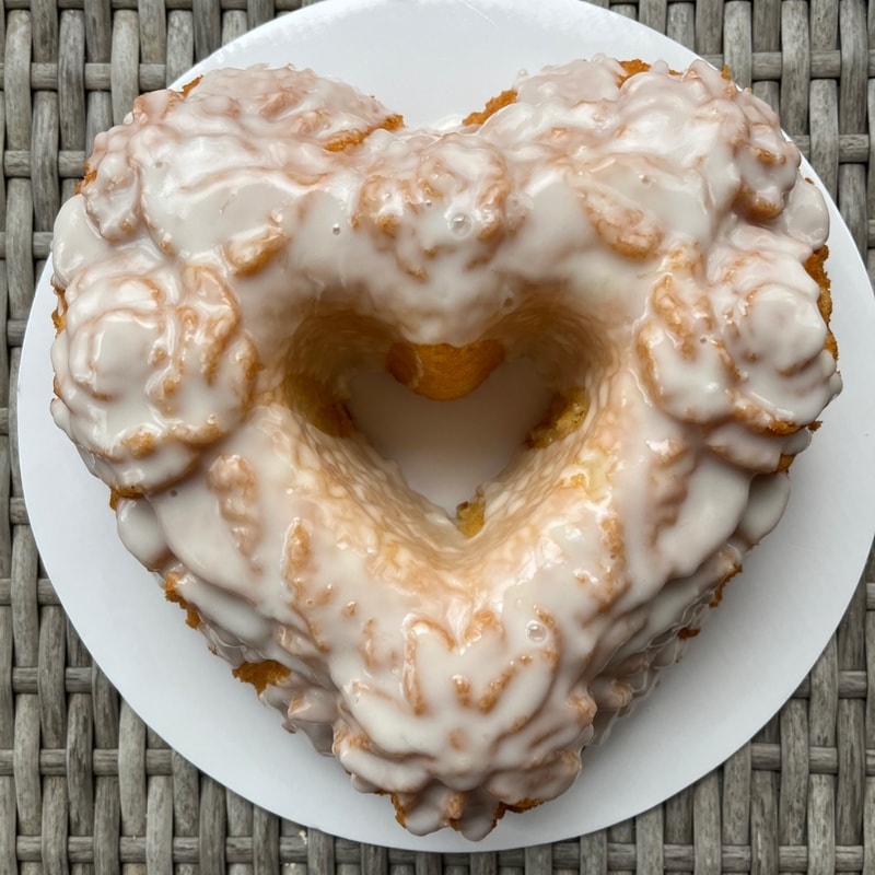 Heart Shaped Lemon Bundt Cake