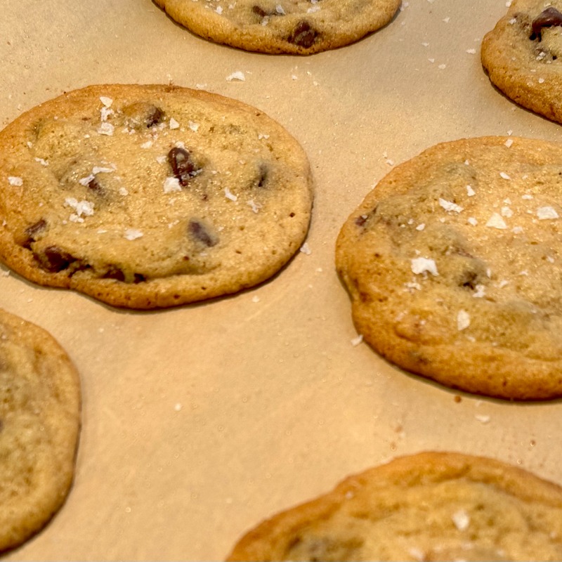 Chocolate Chip Cookies with Flaky Sea Salt