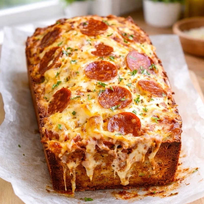 Cheesy Pepperoni Pizza Sourdough Loaf 