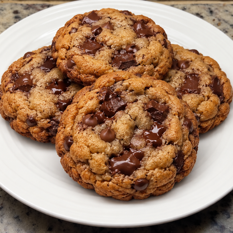 Brown Butter Double Chocolate Chip Cookies