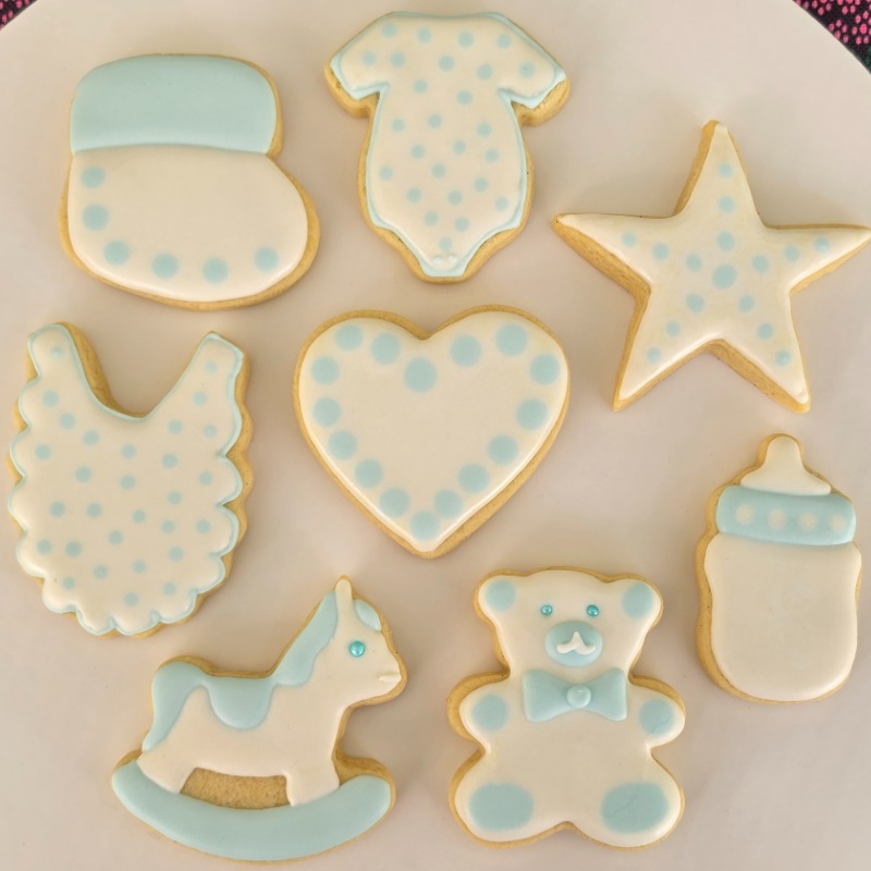 Photo of Decorated Sugar Cookies - Shower Set of 8 - Polka Dots